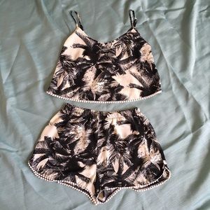 Two piece crop top set.